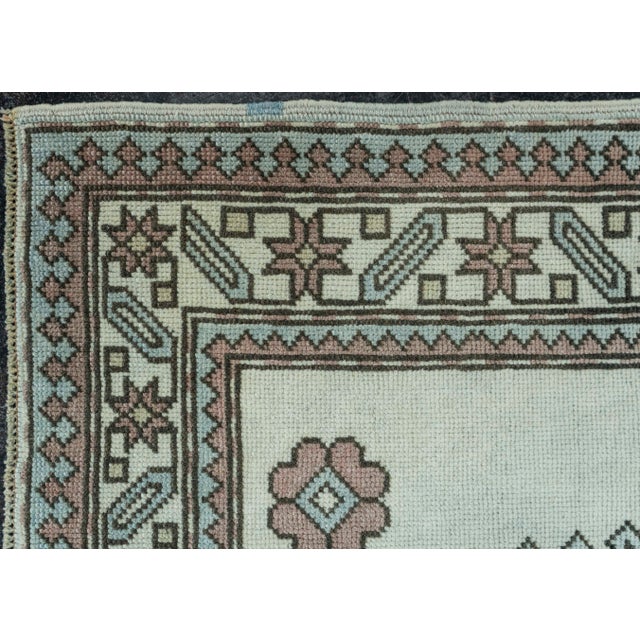 Early 21st Century Turkish Vintage Square Rug 4' x 3'8" #20673 For Sale - Image 5 of 8
