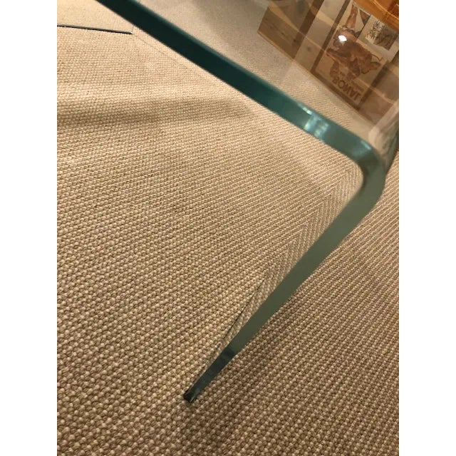 Fiam Italia Virgola Glass Coffee Table For Sale - Image 4 of 6