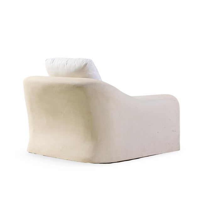 Textile Michael Taylor Jennifer Mid Century Stone Fiberglass Lounge Chair For Sale - Image 7 of 9