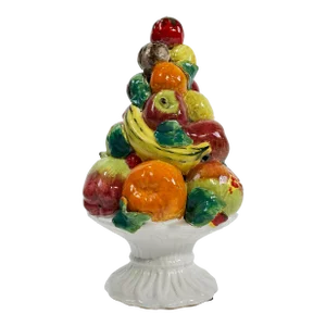 Vintage Ceramic Italian Blanc De Chine Fruit Topiary