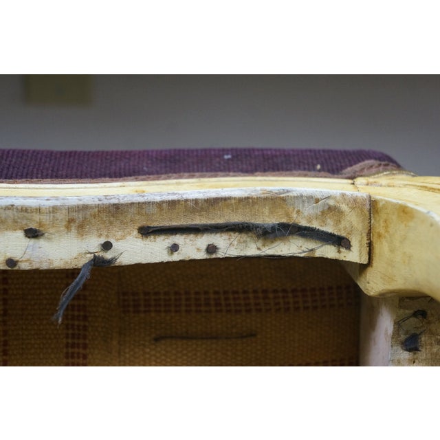 Antique French Provincial Embroidered Needlepoint Vanity Bench Foot Stool 18" For Sale - Image 15 of 18