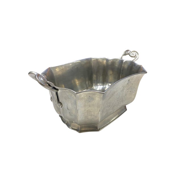 Match Pewter Cosi Tabellini Italian Handmade Centerpiece Bowl or Planter For Sale - Image 4 of 13
