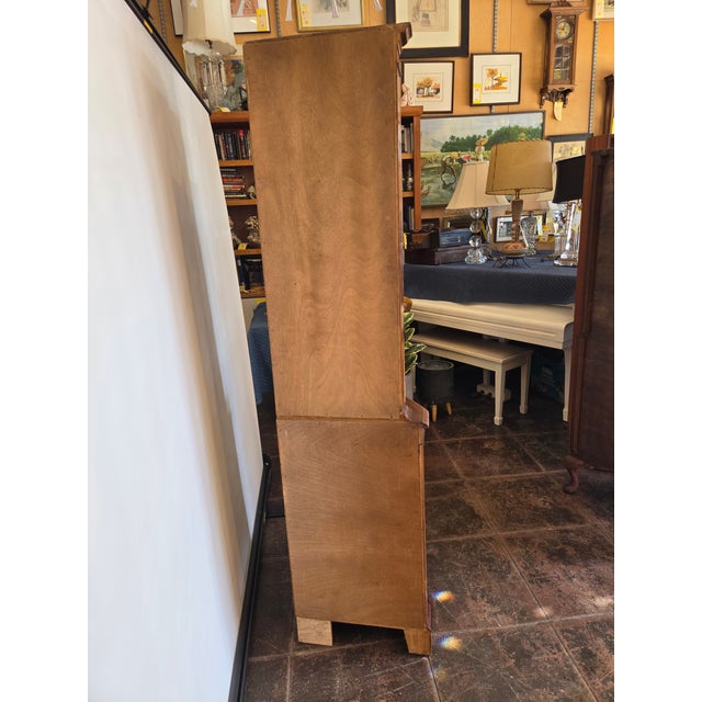 Gothic Late 20th Century Chippendale Gothic Small Carpathian Burl Elm Cupboard Corner Cabinet For Sale - Image 3 of 10