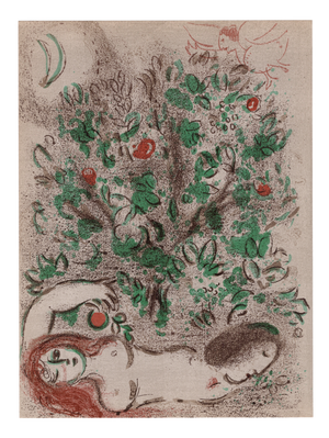 Marc Chagall, Paradis aka The Tree of Knowledge, Nude, 1960, Original Lithograph
