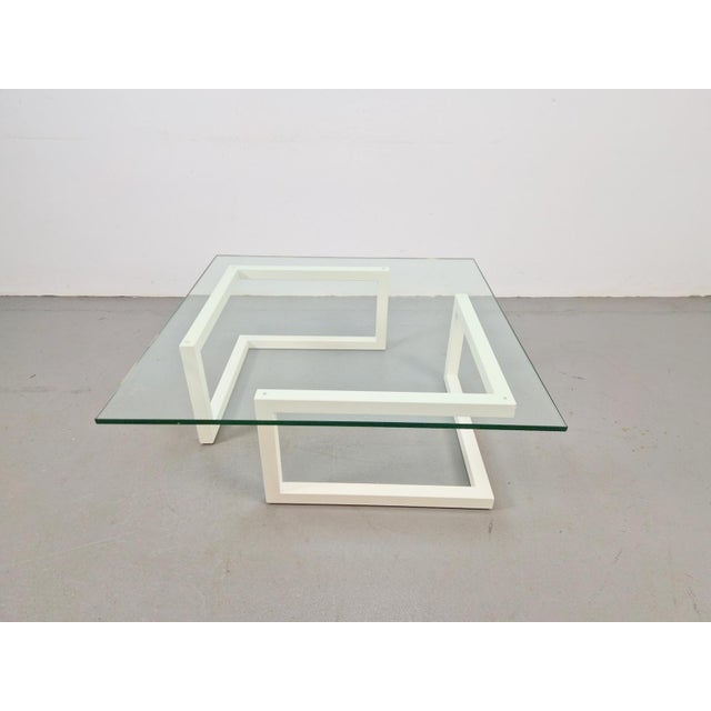 Modern lourens fisher minnimalist duo coffee table glass white The Duo coffee table consists of a durable metal leg set,...