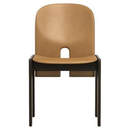 Wood and Leather 121 Chair by Afra & Tobia Scarpa For Sale - Image 4 of 15