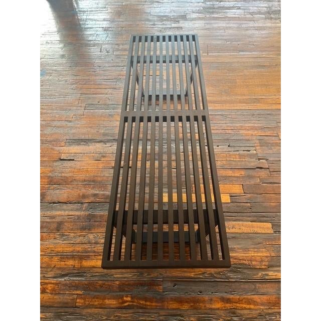 Mid-Century Modern Nelson Bench for Herman Miller Ebony Wood For Sale In Chicago - Image 6 of 6