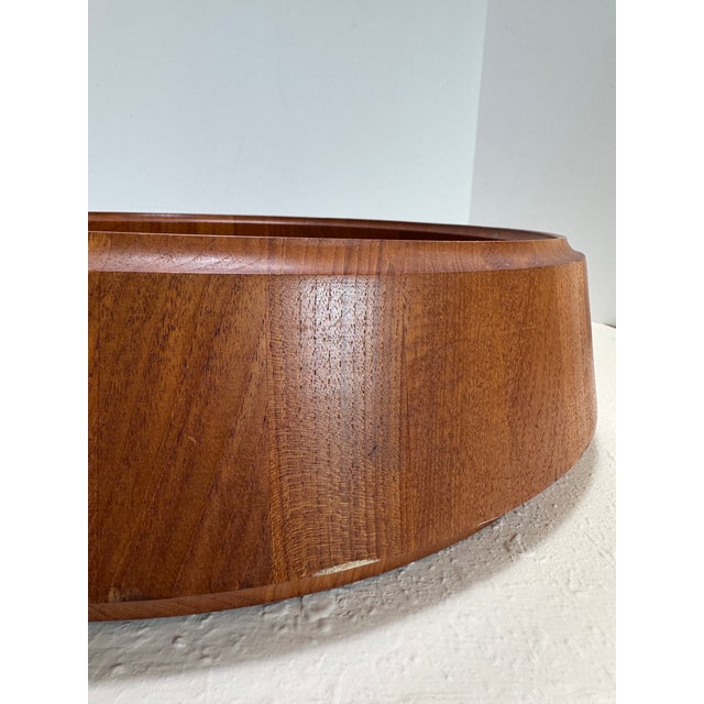 1960s Monumental 20” Scanform Handmade Teak Bowl For Sale - Image 14 of 18