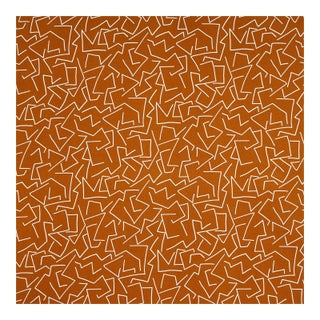 Schumacher X Hadiya Williams Tangent Print Fabric in Saffron For Sale