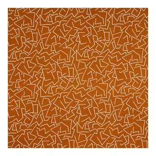 Schumacher X Hadiya Williams Tangent Print Fabric in Saffron For Sale