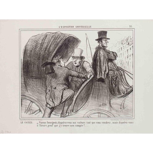 Beautiful lithograph with margins, realized by Daumier in 1855. It belongs to the Series "L'Exposition Universelle" Ref....