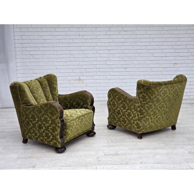 Vintage Danish Relax Chair in Furniture Velour, 1950s For Sale - Image 13 of 18