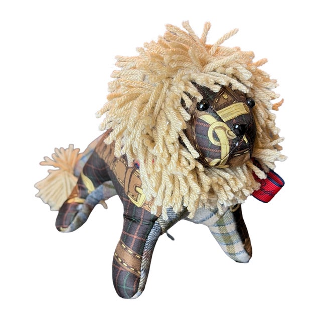 Ralph Lauren Ralph Lauren Tartan Vintage Silk Scarf Courageous Lion For Sale - Image 4 of 4