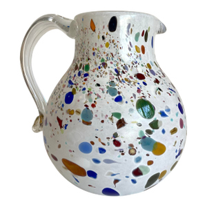 Signed Original Studio Art Glass Confetti Pitcher Attributed to Josh Gelfand, Dated 2009