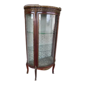 Antique Early 20th Century Vitrine Glass Display Cabinet