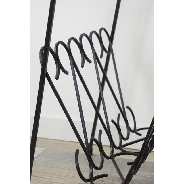 Wrought Iron and Wood Side End Table, 1950s For Sale - Image 6 of 10