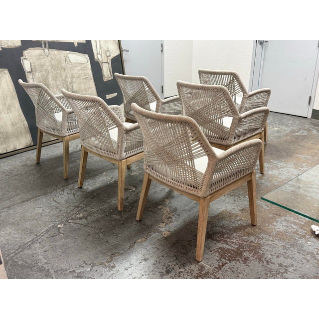 2020s Essentials for Living Loom Armchairs, Set of Six For Sale - Image 5 of 12