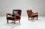 Belgian Lounge Chairs in Oak with Leather Cushions, 1960s, Set of 2 For Sale - Image 17 of 17