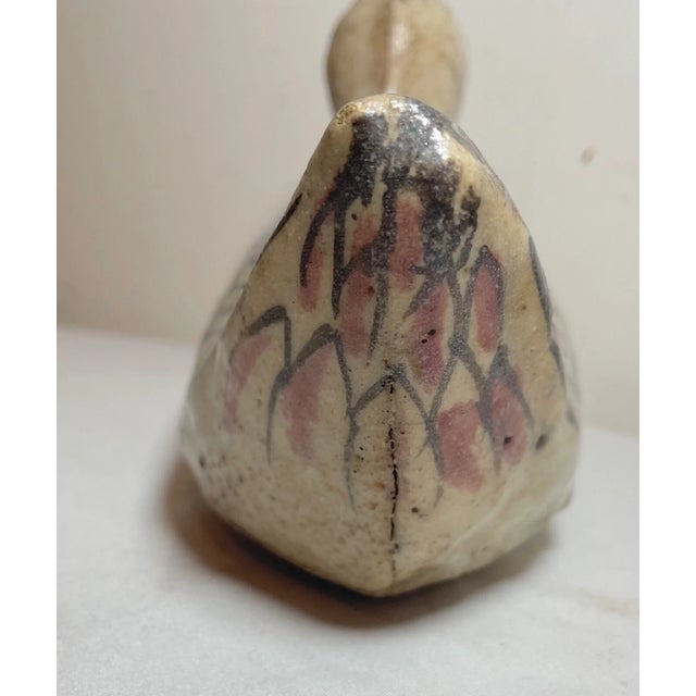 Brown Antique 18th Century Handmade Middle Eastern Pottery Bird Vessel Sculpture Art For Sale - Image 8 of 12