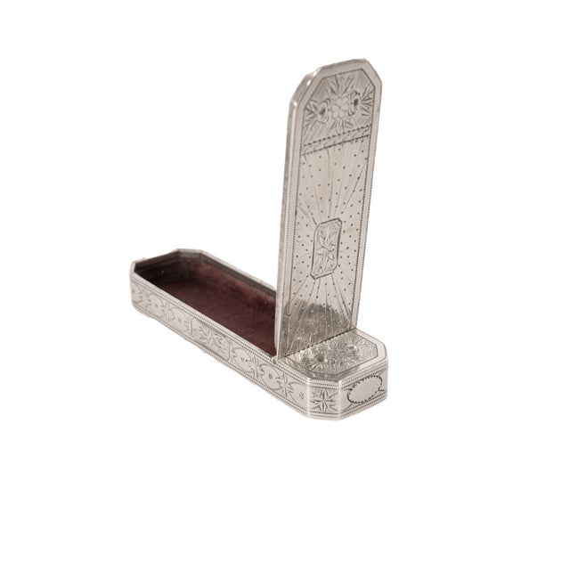 Antique 18th Century Sterling Silver Engraved Toothpick Case Birmingham Samuel Pemberton 1790 For Sale - Image 12 of 12