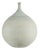 Large Artisan Unglazed Ceramic Vase with Pale Blue White Ribbed Finish For Sale