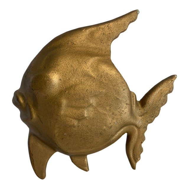 Early 20th Century Small Ceramic Fish Wall Pocket For Sale