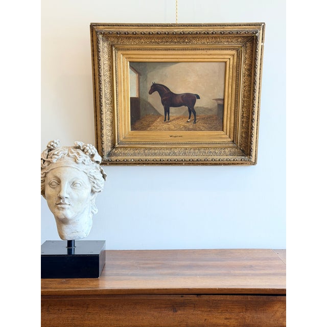 Late 19th Century 19th Century Equestrian Oil Painting of “Wildfire” For Sale - Image 5 of 7