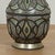 Pair of Vintage Moroccan Terra Cotta and Metal Lidded Urns For Sale - Image 4 of 16
