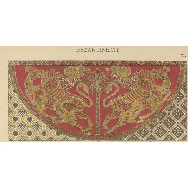 Dolmetsch, Byzantine Style Designs from Ornamentenschatz, 1887, Prints, Set of 3 For Sale - Image 6 of 12