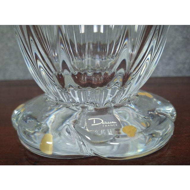 Large Crystal Vase from Daum, France For Sale - Image 3 of 9