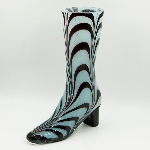 Boot Glass Vase Hand-Blown with Tear-Off Point For Sale - Image 10 of 11