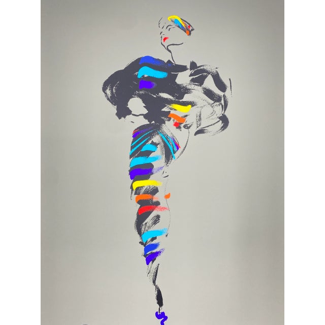 Black Dress Poster by Michel Canetti, 1980s For Sale - Image 9 of 13