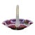 1990s Handmade Fenton Plum Opalescent Art Glass Basket With Iridescent Finish For Sale
