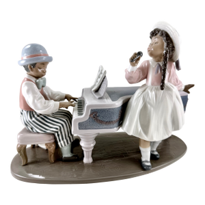 Retired LLadro Jazz Duo Pianist and Singer Black Legacy Collection - Spain