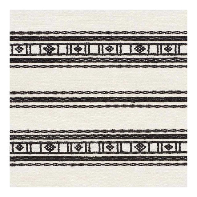 Schumacher Buena Vista Fabric in Black For Sale