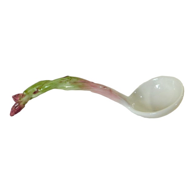 Late 20th Century French Fitz and Floyd "French Market" Ceramic Asparagus Ladle For Sale
