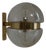 Double-Cap Wall Light in Amber Glass and Brass from Peill & Putzler, Germany, 1960s For Sale