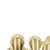 Furniture - Sofa and pair of armchairs - 19th century. 19th-century India, in painted and gilded wood, backs with vegetal...
