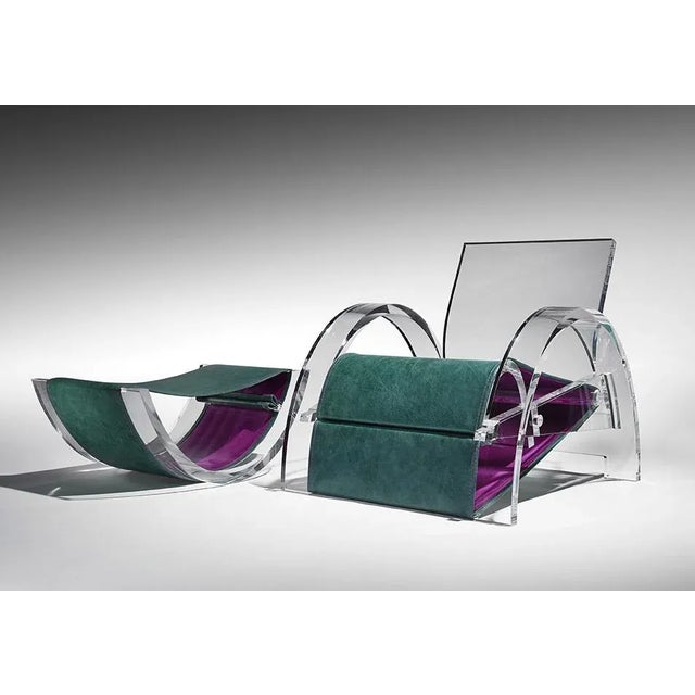 Set of Belt & Braces Chair with Companion Stool Set by Steve Woodman & William Drabble For Sale - Image 6 of 6