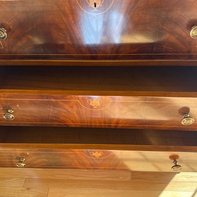 1950s Secretary’s Desk,Mahogany Chippendale Style. For Sale - Image 9 of 10