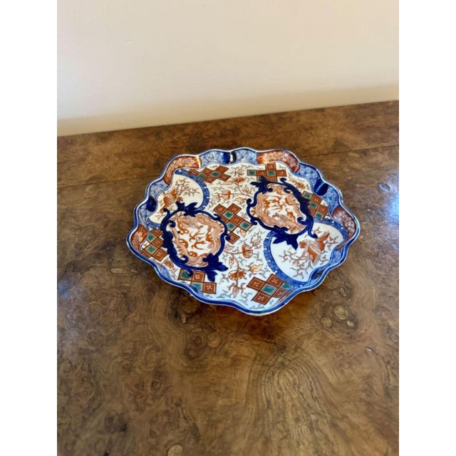Antique Japanese Imari Dish, 1900s For Sale - Image 4 of 8