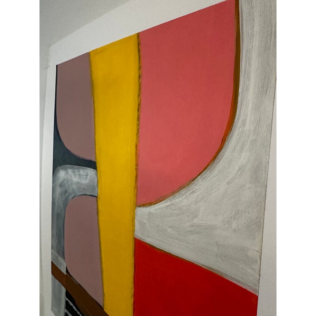 Yellow Framed Original Contemporary Abstract Art by Michael Sanchez For Sale - Image 8 of 9