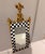 Wood Carol Canner for Carvers Guild Checkered & Drapes Mirror Signed C. 1994 For Sale - Image 7 of 9