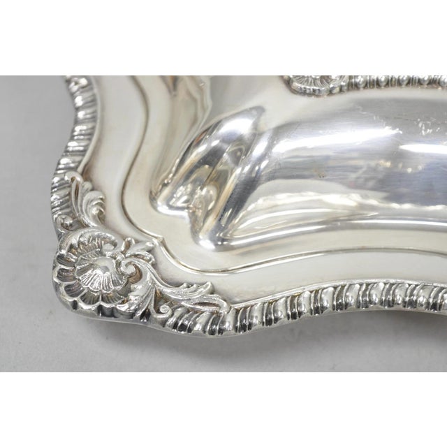 Mid 20th Century Vintage Canterbury English Regency Silver Plated Covered Vegetable Serving Dish For Sale - Image 5 of 14