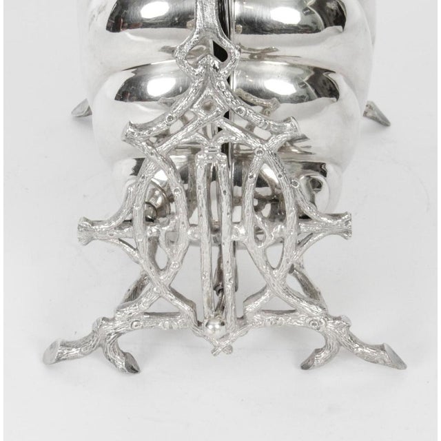 19th Century Victorian Silver Plated Shell Biscuit Box by Fenton Brothers For Sale - Image 5 of 16