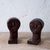 Brown Pair of Carved Wood Haitian Modernist Bookends, C. 1960 For Sale - Image 8 of 12