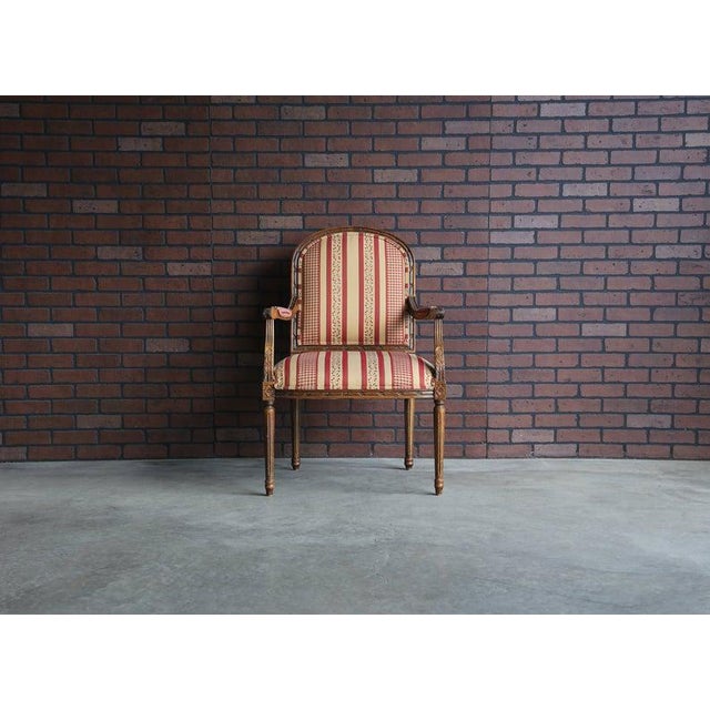 Brown 1990s Ethan Allen Carved Nicole Accent Chair For Sale - Image 8 of 8