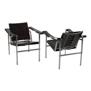 1970s Attributed to Charlotte Perriand, Pierre Jeanneret and Le Corbusier Lc1 Armchair by Treital-Gratz