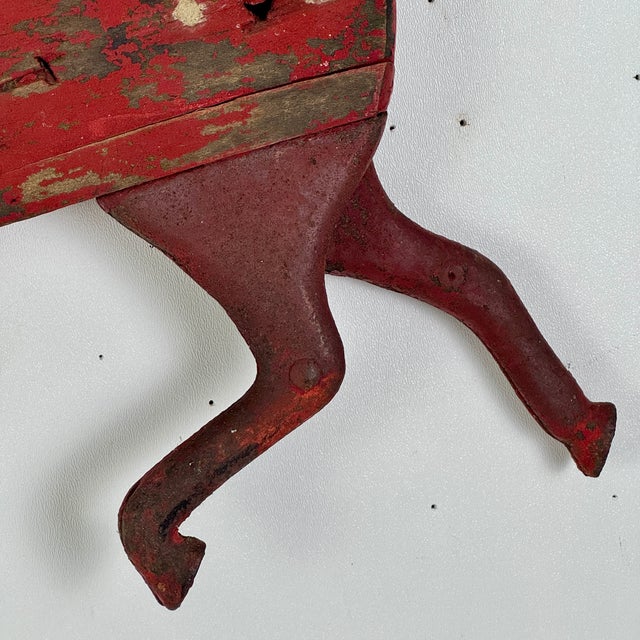 Mystery Vintage Galloping Red Horse Objet d'Art of Possible Carnival Fairground Origin For Sale - Image 14 of 18