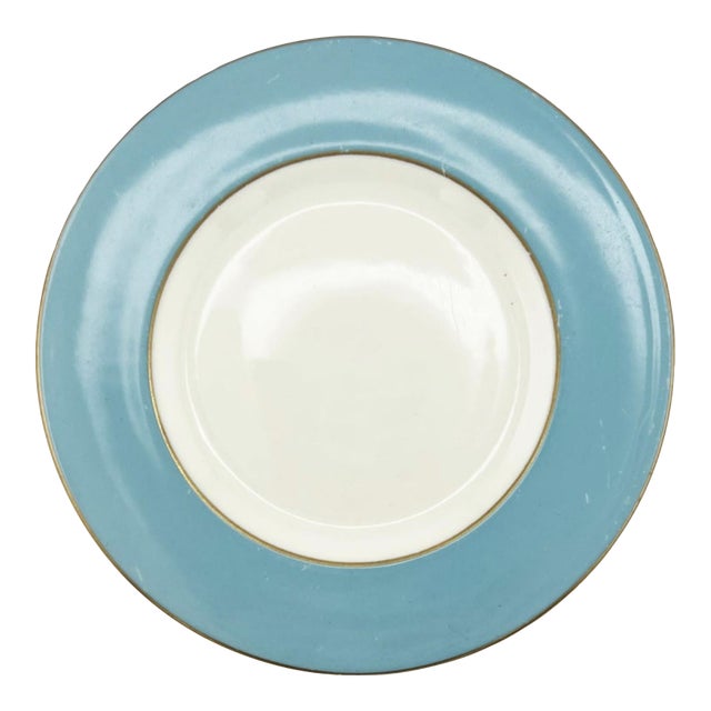 Antique Royal Doulton Robins Egg Blue and Gold Trinket Dish - 1901 England For Sale